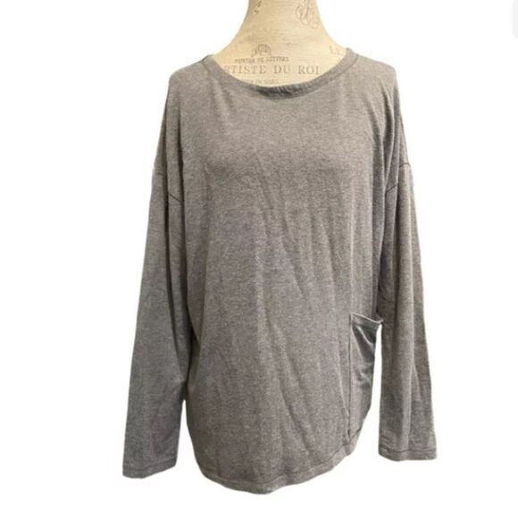 Eileen Fisher Woman’s Tencel Organic Cotton Oversized Gray Sweatshirt SP - Picture 1 of 7